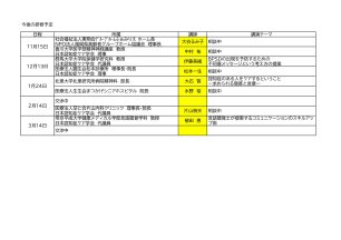 今後の予定